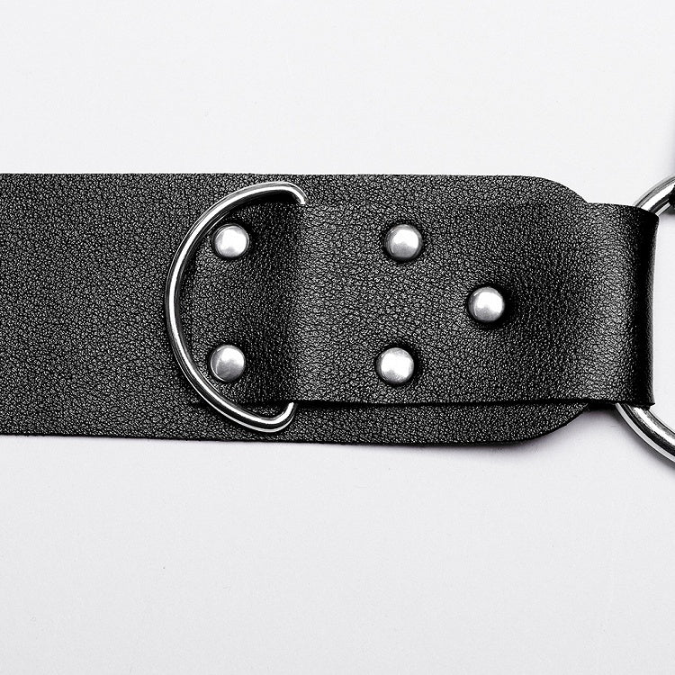 Black Punk PU Harness