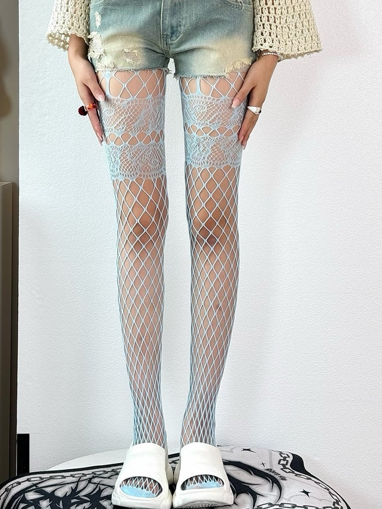 5 Color Options Y2K Fishnet Design Tights