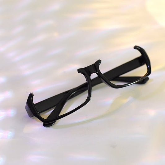 Black Cyberpunk Semi-rimless Glasses Lensless Eyeglasses Frame