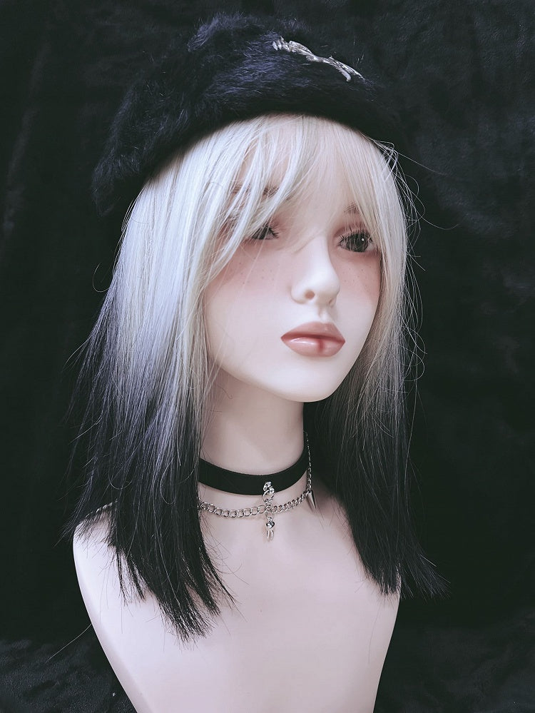 Studs Chain Design Black Punk Choker