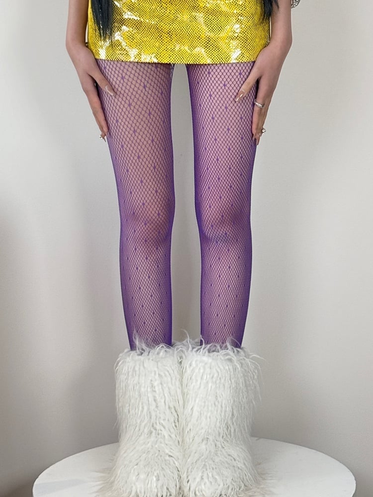 7 Color Options Y2K Polka-dot Pattern Tights
