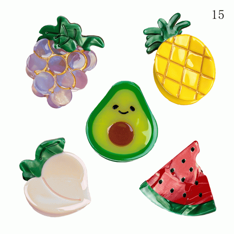 29 Options Y2K Cute Fruits Claw Clips