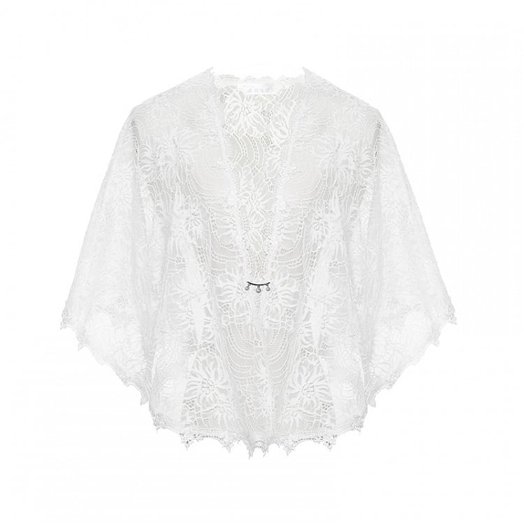 Clearance-White Lace Shawl