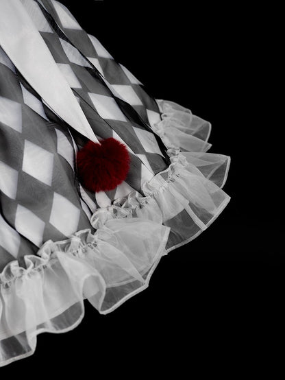 Halloween Clown Lolita Dress Black and White Pennywise Vibes