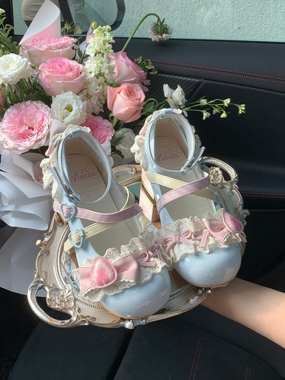 Sea Salt Strawberry Cake Blue Sweet Lolita Mary Jane Shoes