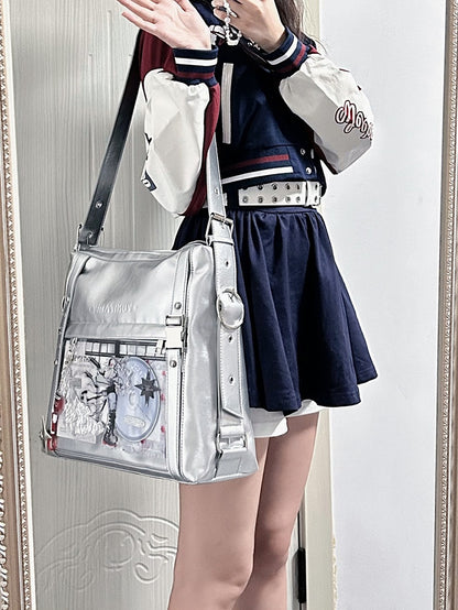 Silver Stud Detail Buckle Strap Ita Bag