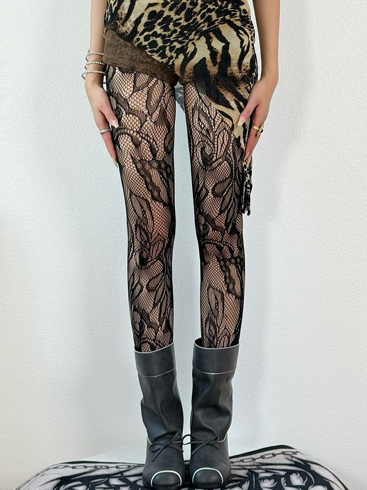 5 Color Options Y2K Asymmetrical Design Tights