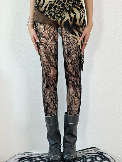 5 Color Options Y2K Asymmetrical Design Tights