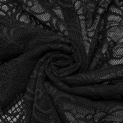 Black Cyberpunk Slim Patchwork T-shirt