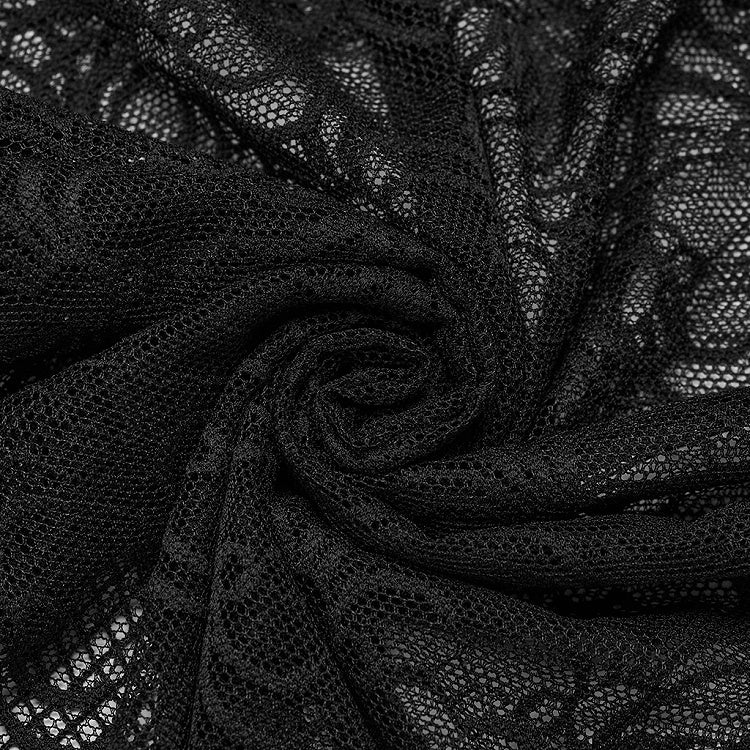 Black Cyberpunk Slim Patchwork T-shirt