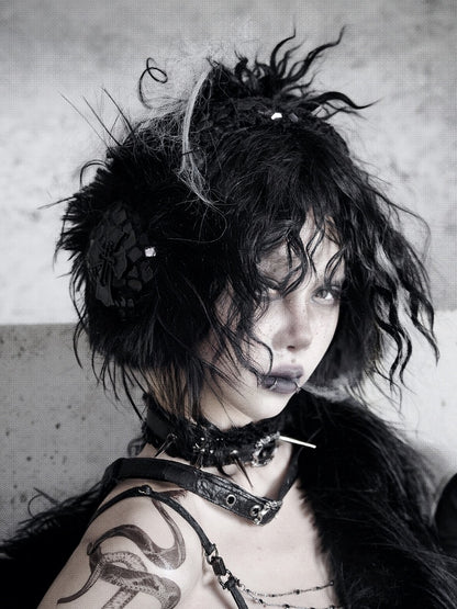 Black Fluffy Earmuffs