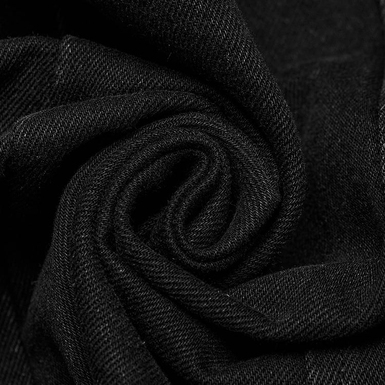 Black Punk Decayed Long Vest