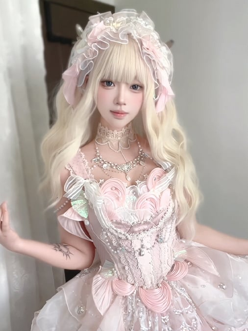 Pink / Blue Fairy Bead Details Hairband