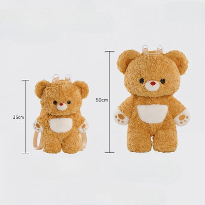 Yellow Bear Plush Backpack Detachable Shoulder Straps Middle/Large Size