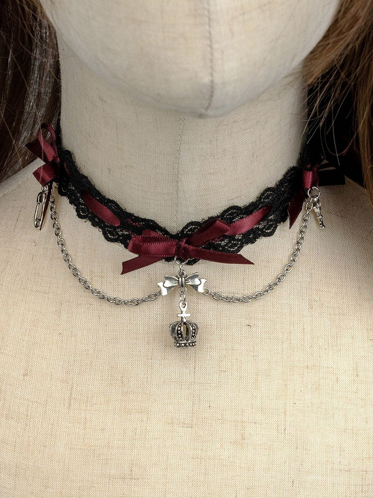 3 Colors Jirai Kei Bowknots Gothic Choker