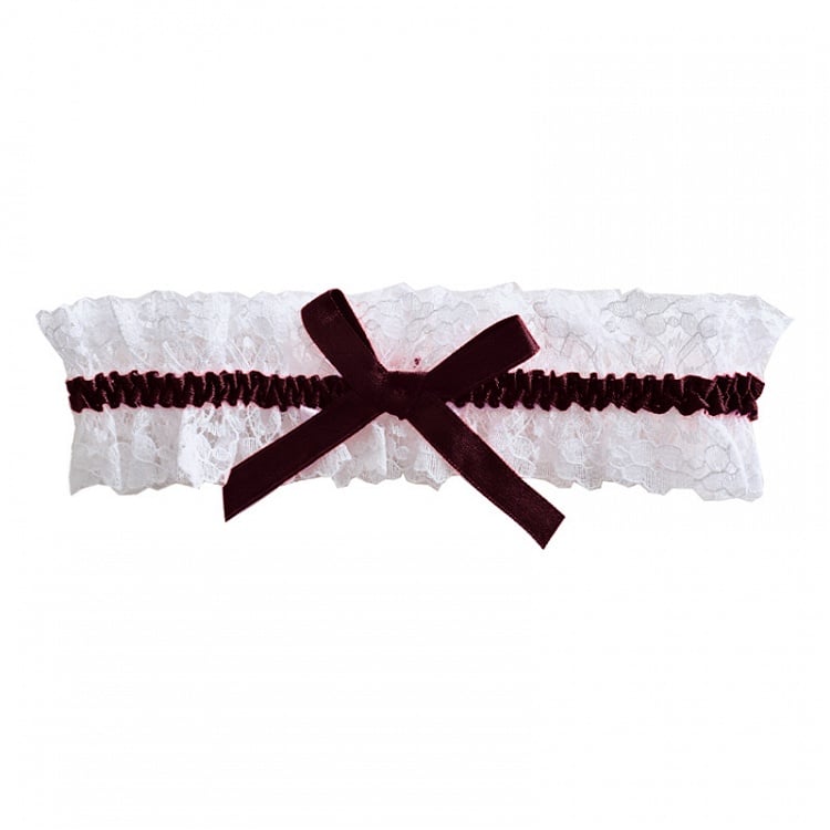 Black/Red Bowknot Punk Gothic Lace Garter