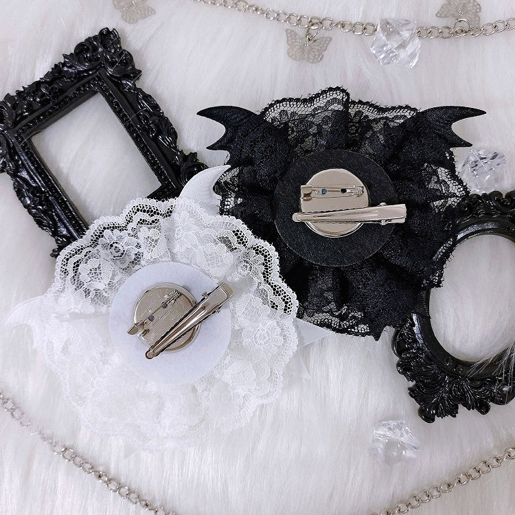 Halloween Demon Wings Gothic Cross Bowknot Hairclip/Brooch Black/White/Red/Orange