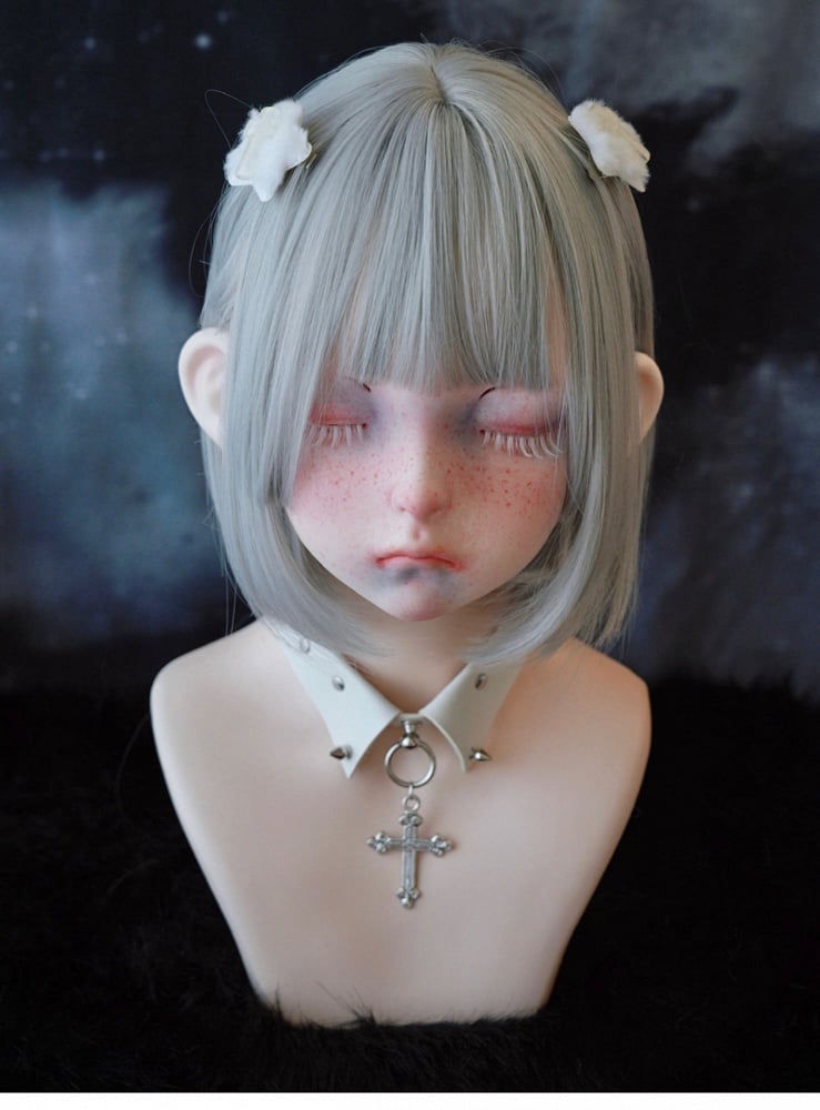 White Handmade Plush Cross Star-shaped Hairclips