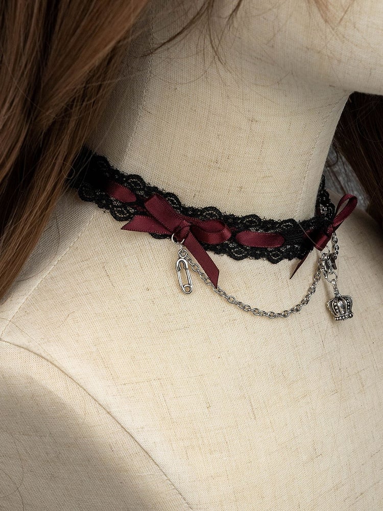 3 Colors Jirai Kei Bowknots Gothic Choker
