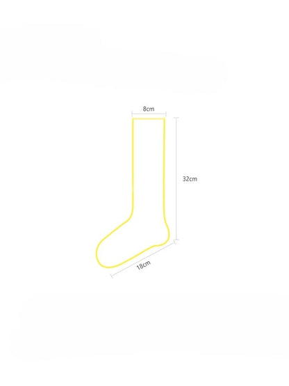 White/Black Crisscorss Banded Bowknot Details Over-knee Stockings