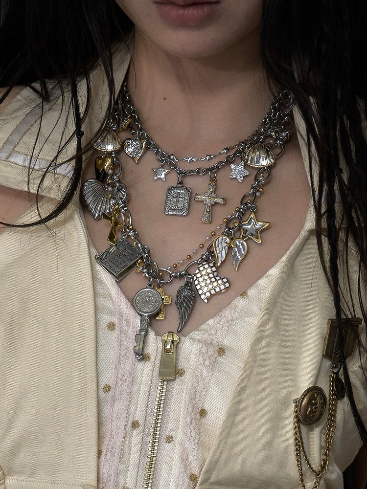 6 Options Punk Cross Charm Necklace/Waist Chain