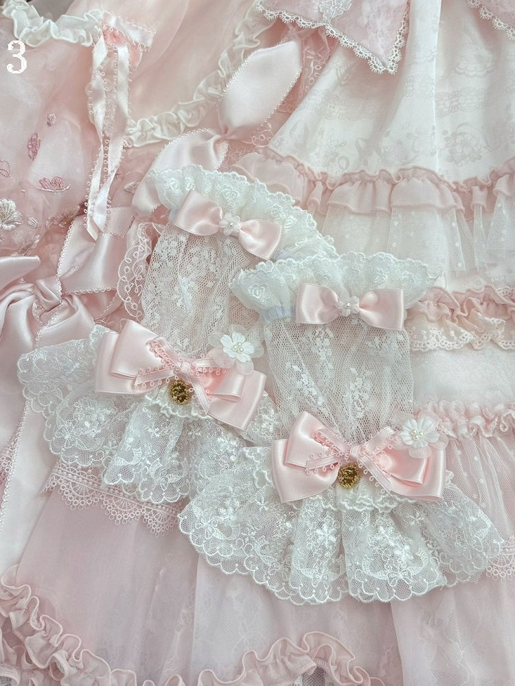 8 Options Bowknot Details Lace Wrist Cuffs