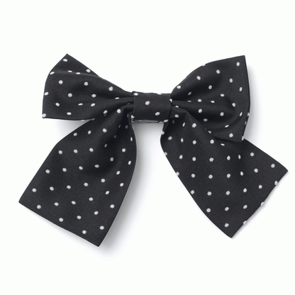 Black Polka Dot Handmade Bowknot