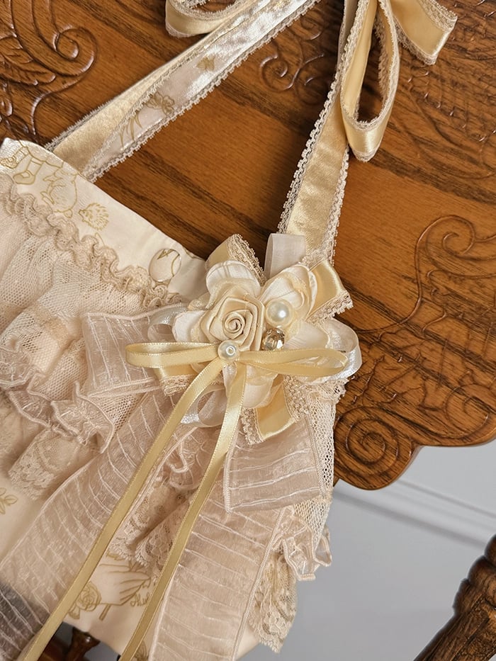 Champagne / Black / Silver Hand Bag