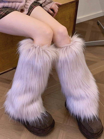 Light Purple Y2K 20CM/30CM/40CM Shaggy Leg Warmers
