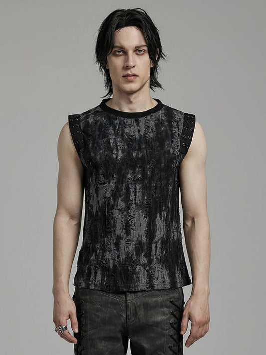 Black and Gray Goth Daily Tank Top