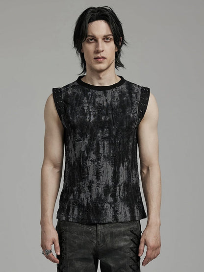 Black and Gray Goth Daily Tank Top