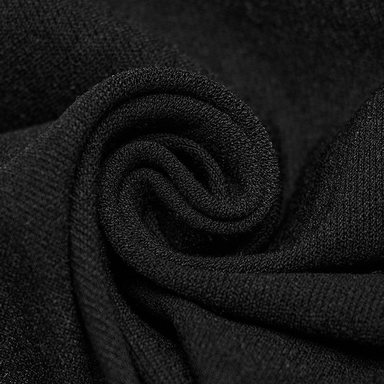 Black Punk Burnt Pattern Hollow Trousers