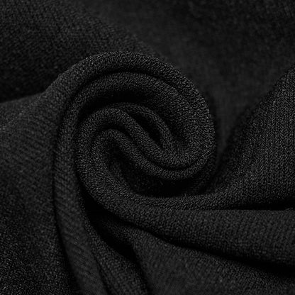 Black Punk Burnt Pattern Hollow Trousers