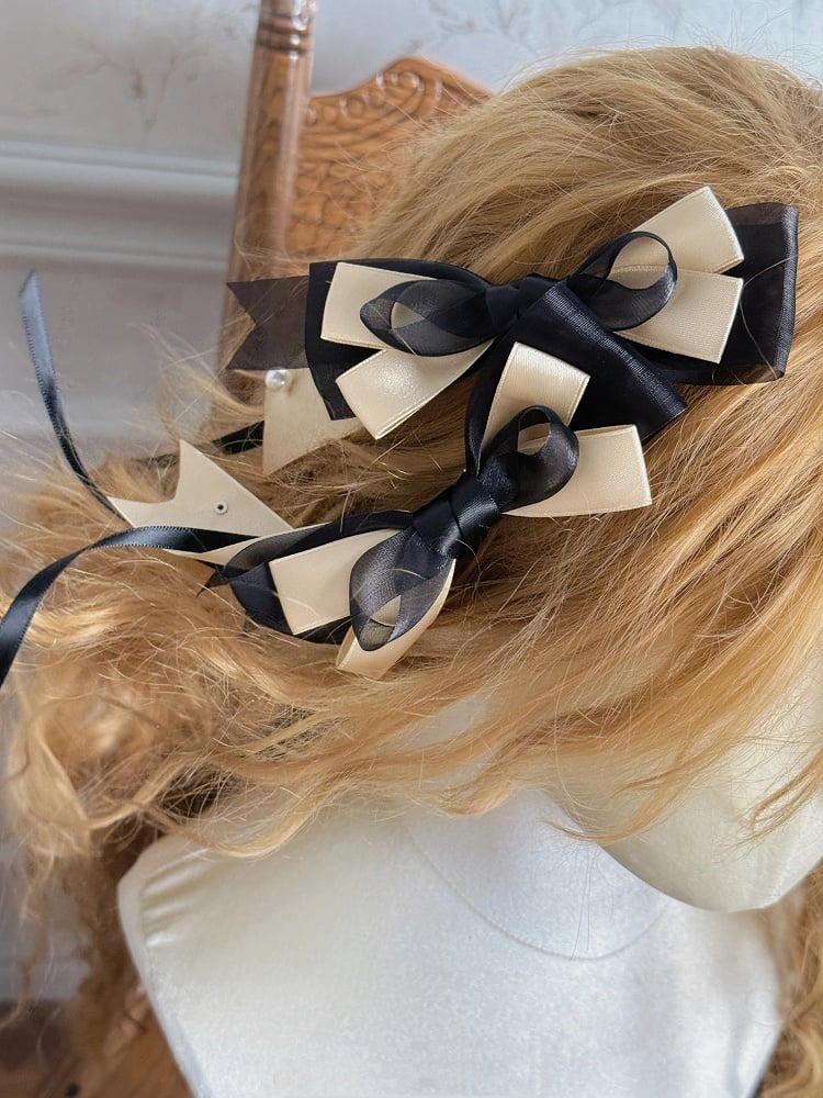 Champagne / Silver / Black&Gold Bowknot Hairclip