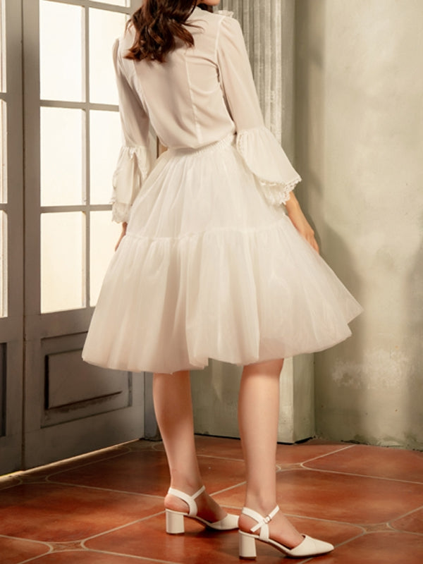 White 60cm Three Layers A-line Petticoat