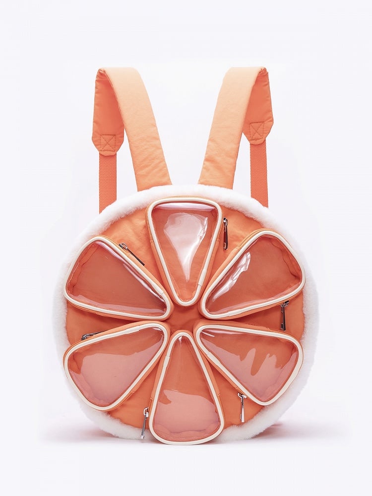 Orange Cute Orange-shaped Backpack Ita Bag