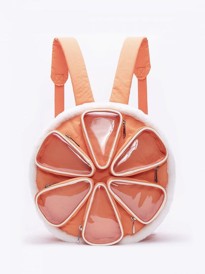 Orange Cute Orange-shaped Backpack Ita Bag