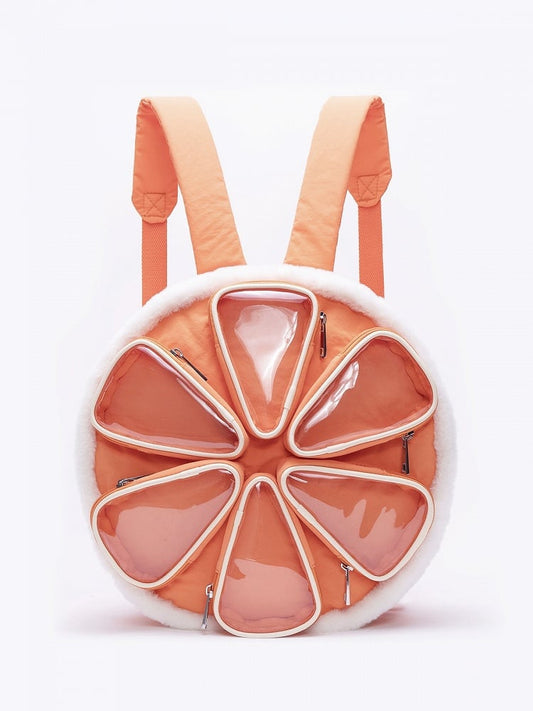 Orange Cute Orange-shaped Backpack Ita Bag