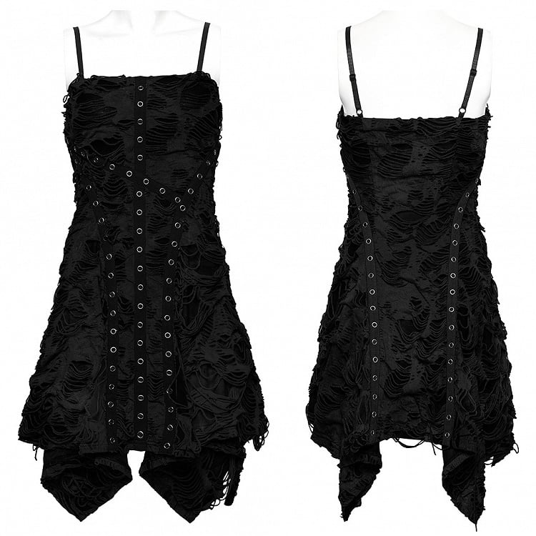 Black Wasteland Punk Slip Dress