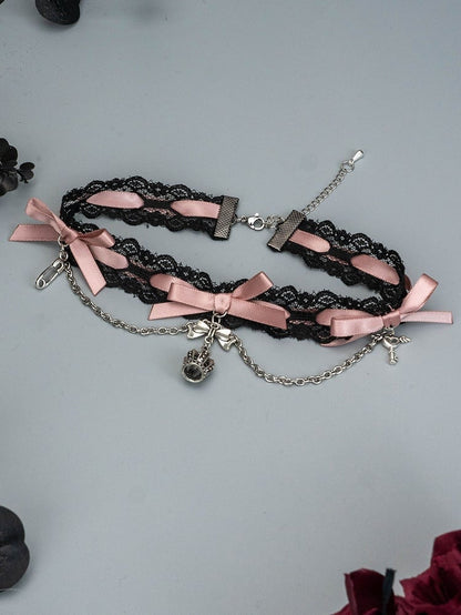 3 Colors Jirai Kei Bowknots Gothic Choker