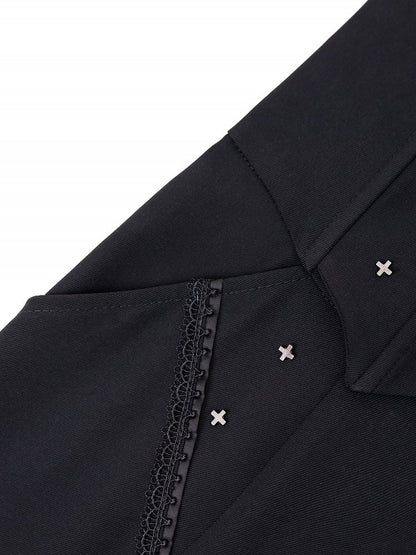 Black Boned Corset Belt High Waist Ouji Fashion Pants