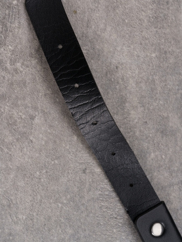 Black Gothic Cross Pendant Studs Design Buckle Choker