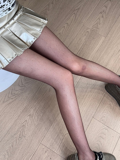 Black/Brown Semi-sheer Tights