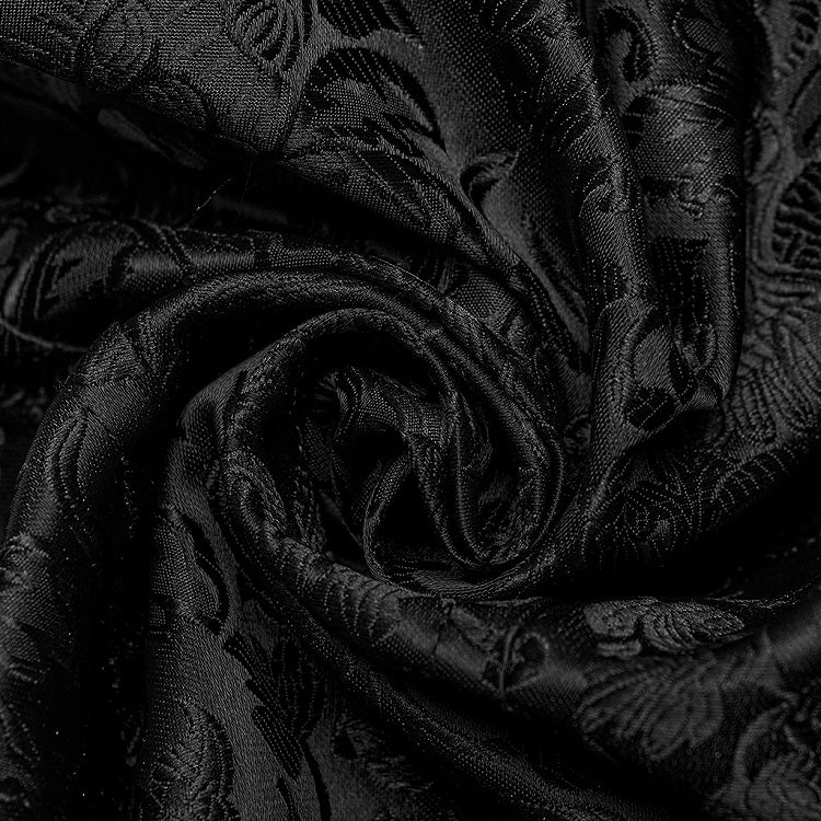 Black and Red Goth Jacquard Waistcoat