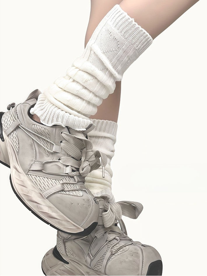 Blue/Yellow/Black/White Knitted Leg Warmers