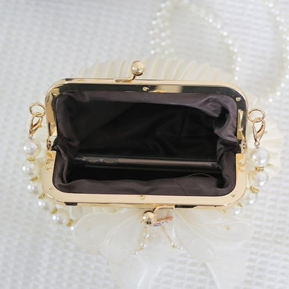 Handmade Bowknot Detail Black/White Vintage Bag