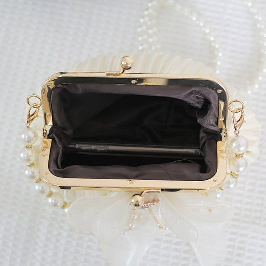 Handmade Bowknot Detail Black/White Vintage Bag