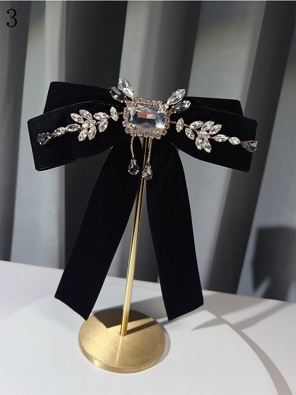 6 Options Rhinestone Decorated Bow Tie