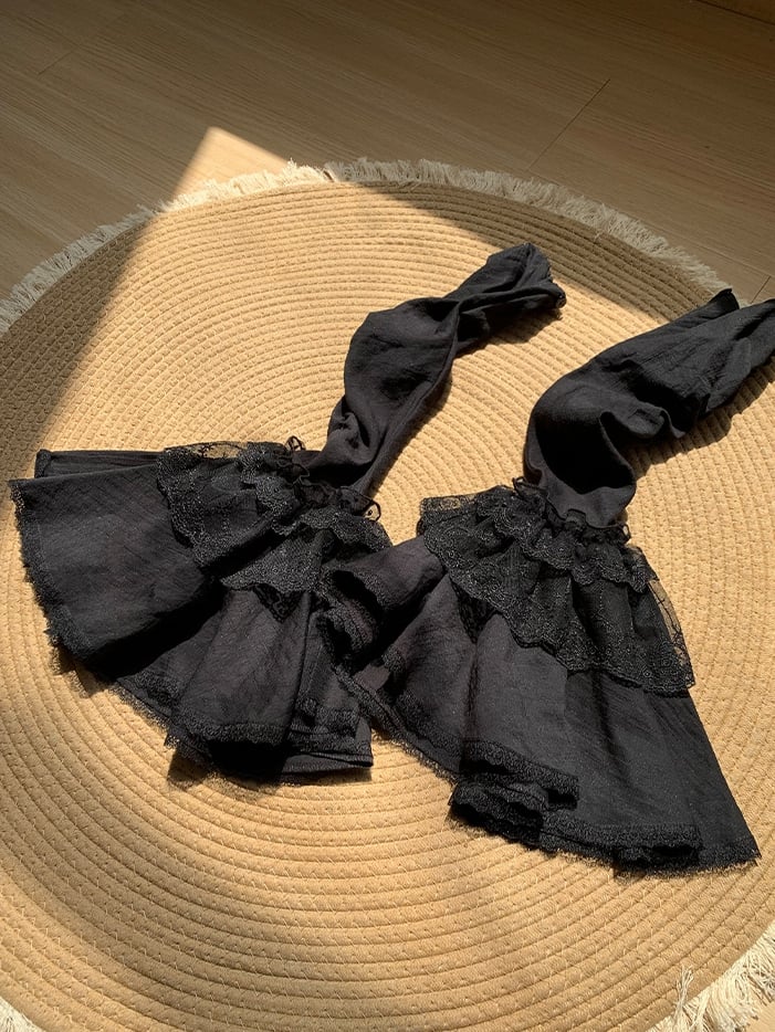 Clearance-Black Detachable Bell Sleeves