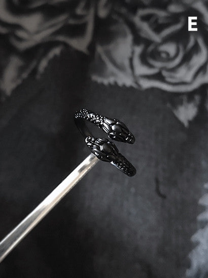 5 Options Gothic Punk Snake Ring